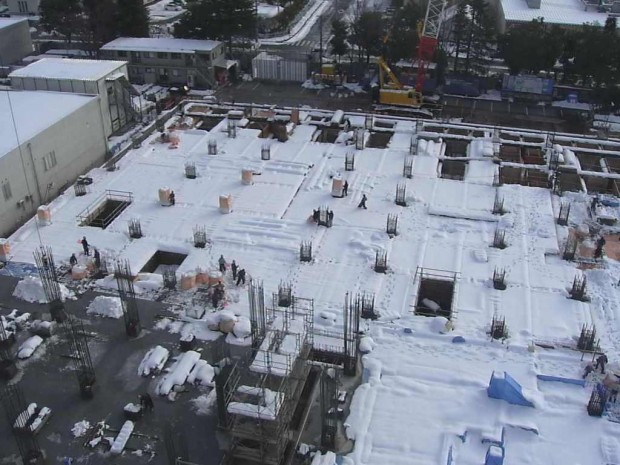 【20140210】工事現場　雪かき①